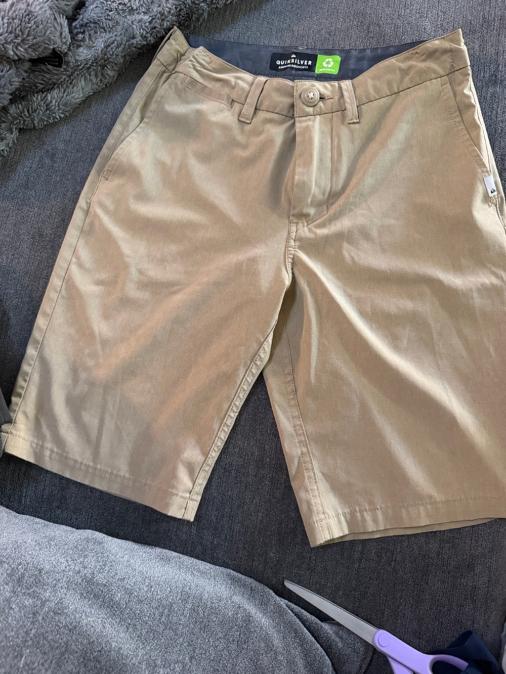 Quiksilver Men's Tan Flat Front Chino Shorts
